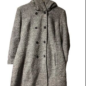 Valerie Steven’s ~ Women’s ~ Coat ~ 1X ~ Wool Blend ~ Hooded ~ Gray